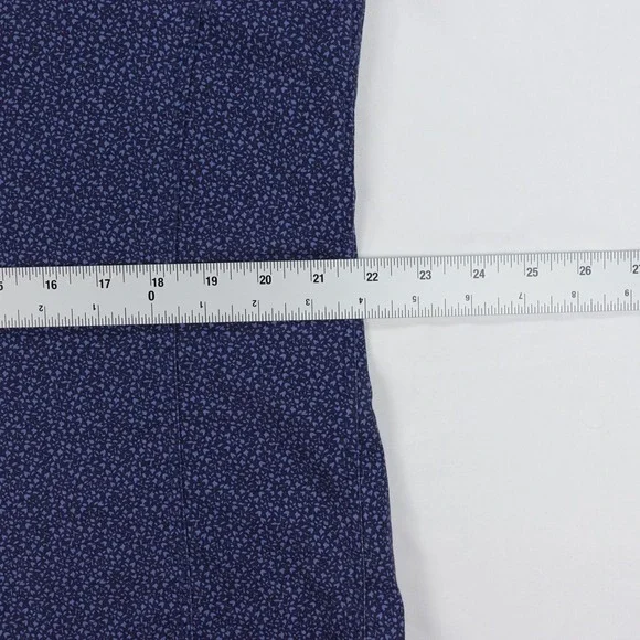 Au Noir Dress Shirt Men's Size 5 Blue Print Contrast Trim Stretch Button Down - Picture 8 of 16